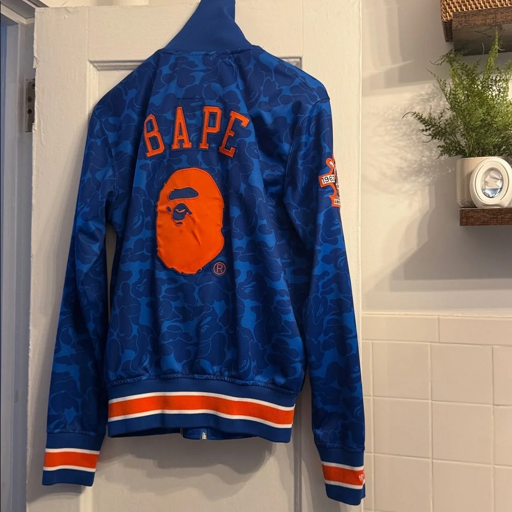 BAPE x Mitchell & Ness NY Mets 1986 Camo Track Jacket M - Picture 8 of 8